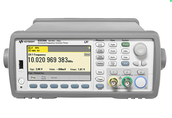 安捷伦Agilent 53220A 350 MHz 通用频率计数器计时器，12 位秒，100 ps